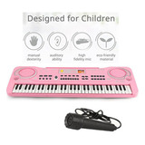 Piano Teclado Musical Para Niños Micrófono Eléctrico