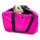 Cargador Fucsia Tipo Cartera Para Mascotas Gatos Y Perros 