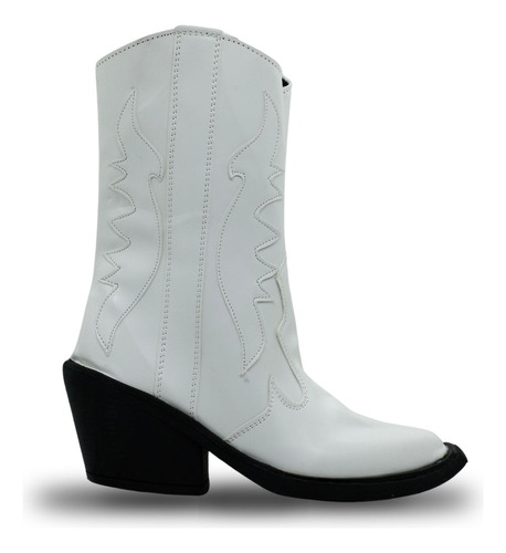 Bota Texana Mujer Liviana Cuero Eco Moda Railey