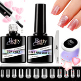 Bettycora Gel X Kit De Uñas 8 En 1 Pegamento De Uñas 8 En.