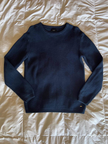 Sweater Chaleco Azul Hombre Seminuevo Basement Talla M