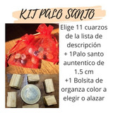 Kit De 11 Cuarzos Y 1 Palo Santo 1.5 Cm Amuleto Protector