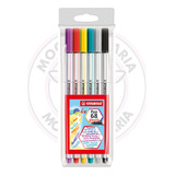 Caneta Brush Pen Pen 68 Brush Stabilo - Blister 6 Un