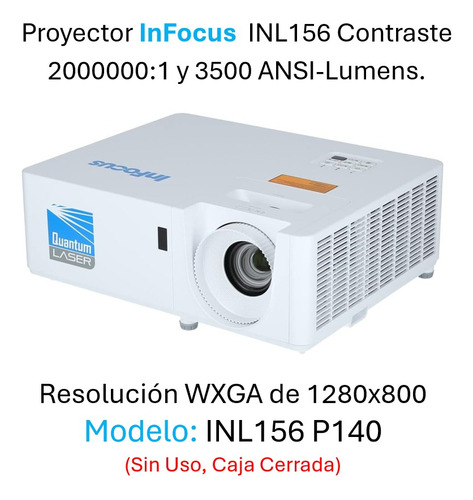 Infocus Inl156 Proyector Resolución Wxga De 1280x800