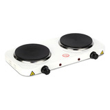 Mini Placa Caliente Para Cocina, Quemador Doble 2000w Blanco