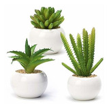 Nattol Modern Mini Plantas Suculentas Artificiales En Maceta