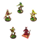 Kit 5 Enfeites Tartarugas Ninjas Tmnt20 Ornamento P Aquários