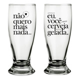 Kit 2 Copos Cerveja Com Frases Eu E Você Namorados Casal