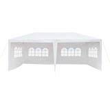 Toldo Carpa 6 X 3m Con Paredes Y Ventanas Para Fiesta Jardin Color Blanco