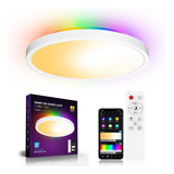 Lámpara De Techo Led Redonda Rgbic/cct/rgb Que Cambia De Col