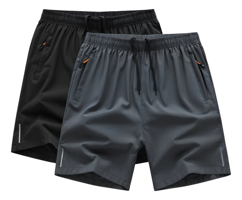 2 Pcs Short Cómodo Suelto Ejercicio Correr Gym Para Hombre | Meses sin interés