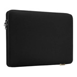 Funda Notebook 15,6 Pulgad Simil Neoprene Negro Doble Cierre