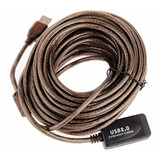 Extension Cable Usb Activo 10 Metros Blindado