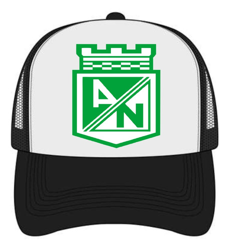 Gorra Tipo Trucker Negra Atletico Nacional