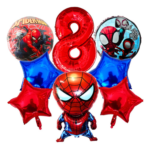 Combo Kit Deco Fiesta Globos Hombre Araña 3