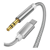 Cable Auxiliar Usb Tipo C Jack 3.5mm Audio Estéreo Audífonos