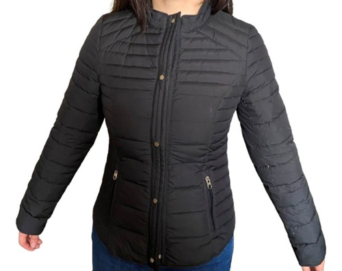 Parka Pluma Canadienne Mujer Talla 38 Negra