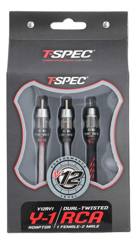 Cable Adaptador En Y Rca T-spec V12ry1 1 Hembra 2 Machos