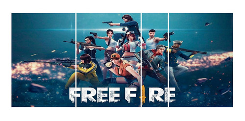 Cuadro Free Fire Videos Juegos Políptico Cod 3047