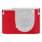 Leica Protector For Q Typ 116 Half Case (red, Leather)