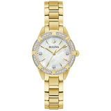 Reloj Bulova Quartz Mujer Classic 98r297 Sutton 35 Diamantes