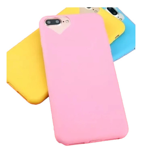 Capa  Slim Fina Para iPhone 8 / 7 / Se 2020  Coração Rosa