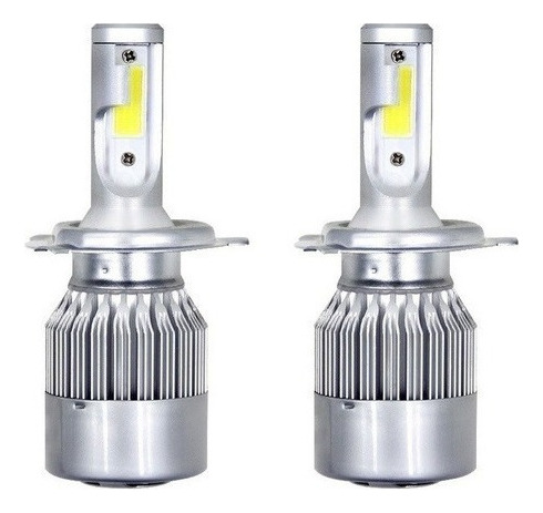 Kit Faros 2 Faros Led Cob Focos C6 H7 H1 H3 Tipo Xenón