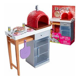 Juego De Muebles De Exterior De Barbie Con Horno De Pizza De