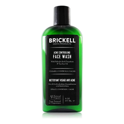 Jabón Facial Brickell Para Hombre Con Ácido Salicílico Al 2%