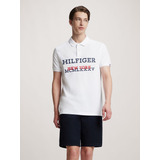 Polo Regular Fit Monotype Logo Blanco Tommy Hilfiger
