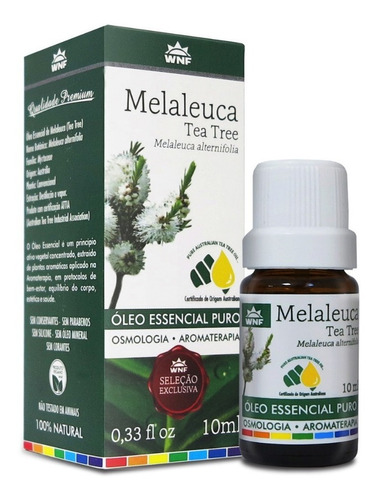 Óleo Essencial Melaleuca Tea Tree 100% Natural 10ml - Wnf 