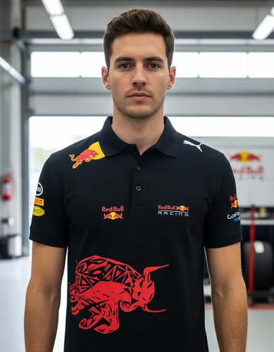 Playera Tipo Polo Formula Escuderia Red Bull Checo Perez