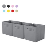 Cajas De Almacenamiento De Organizadora Tela Plegables/3pcs