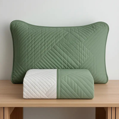 Cover De Verano Cubrecama Metroblanc 1 1\u002F2 Plaza C Fundas Color Verde Malva \u002F Blanco | Mismo precio en cuotas