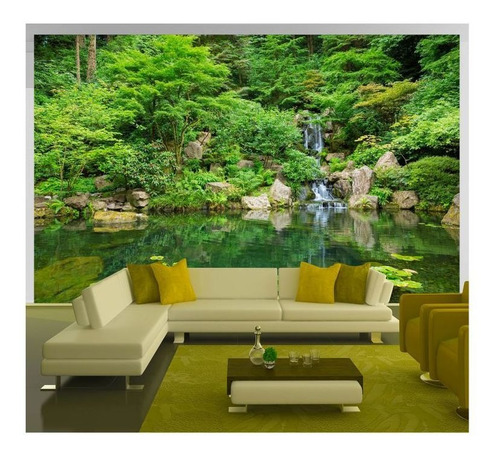 Papel De Parede Jardim Japonês Árvores 3d M² Jjp03