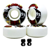 Kit 4 Rodinhas Skate Moska 53mm Wheels Amarela 100% Original