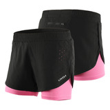 Shorts Esportivos 2 Em 1 Femininos Running Lixada Liner