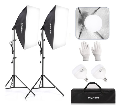 Kit De Iluminación Softbox, Ifkdnr 105 W Led De Fotografí.