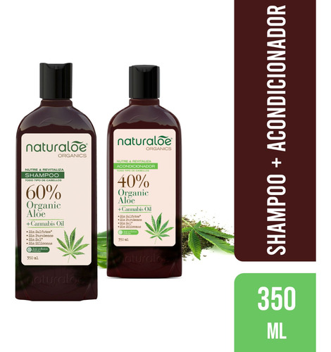 Shampoo + Acondicionador Cañamo 350ml Naturaloe