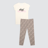 Conjunto Pantalon Niña Ostu M/c Blanco Viscosa 90390035-197