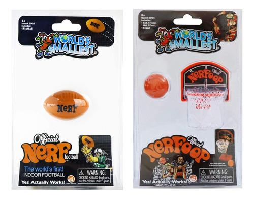 Worlds Smallest Nerf - Balón De Baloncesto (2 Unidades)