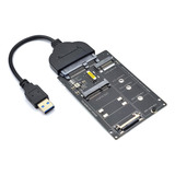 Tarjeta Adaptadora Ngff+msata A Sata3.0+usb A Cable M2 Key B