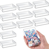 Caja Acrílica Transparente Con Tapa 4.3 X 2.7 X 1 Pulgadas