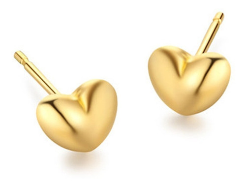 Aros Pegados Corazón 18k