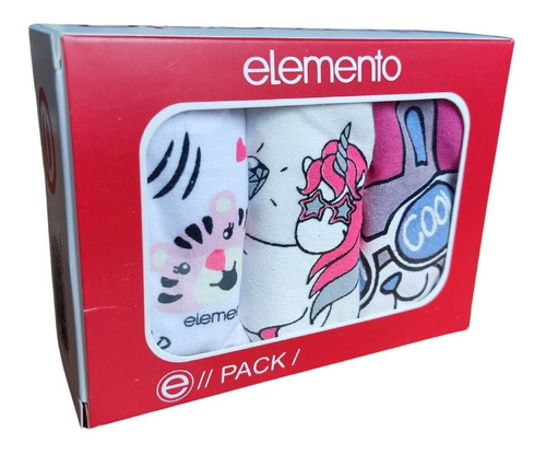 Pack X 6 Bombachas De Nena Niña Elemento Algodon Y Lycra