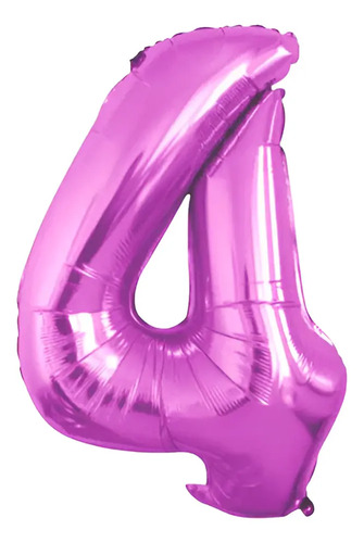 Globo Número Grande 32 Pulgadas Metálico Lila 80cm 0 A 9
