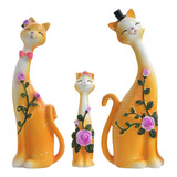 3 Estatuas De Gato, Esculturas Artísticas De Gatito Para