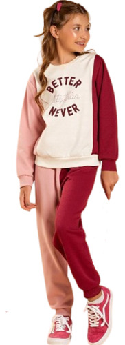 Conjunto Inverno Frio Feminino Infantil Never Tam 4 Ao 10 