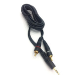 Cable De Audio 1 Plug 3.5 Mm A 2 Plug Rca Dorados