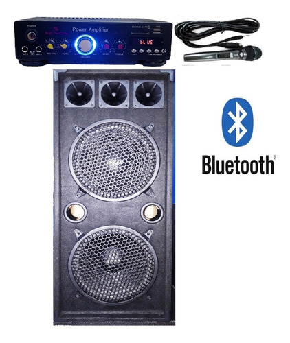 Combo Karaoke 1 Columna 2x10puLG+consola Usb/bluetooth/radio